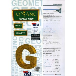 A Yaynlar TYT AYT Geometri EFSANE ek Kopart Yaprak Test