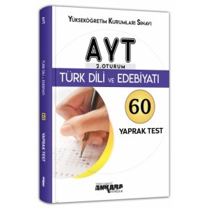 Ankara Yaynclk AYT Trk Dili ve Edebiyat 60 Yaprak Test