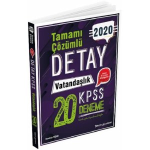 Tercih Akademi Yaynlar 2020 KPSS Vatandalk Detay 20 Deneme zml
