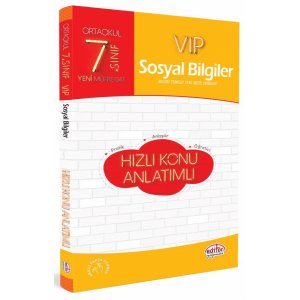 Editr Yaynlar 7. Snf VIP Sosyal Bilgiler Hzl Konu Anlatm