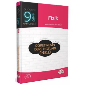 Edit�r Yay�nlar� 9. S�n�f Fizik ��retmenin Ders Notlar� (H�zl�)
