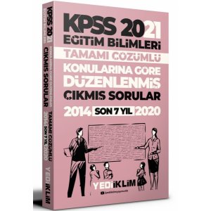 Yediiklim Yaynlar 2025 KPSS Eitim Bilimleri Konularna Gre Dzenlenmi Tamam zml km Sorular