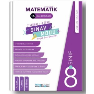 Pruva Akademi 8. Snf Matematik Snav Modu 15 Deneme