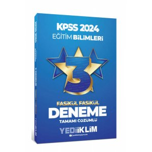 Yediiklim Yaynlar 2024 KPSS Eitim Bilimleri Tamam zml 3 Yldz Fasikl Deneme