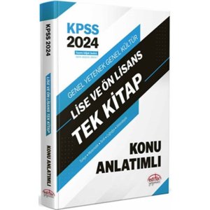 Editr Yaynlar 2024 KPSS Lise n Lisans Konu Anlatm Tek Kitap