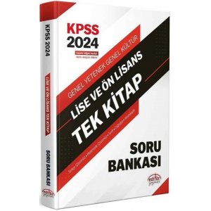 Editr Yaynlar 2024 KPSS Lise n Lisans Soru Bankas Tek Kitap