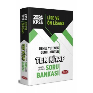 Data Yaynlar 2024 KPSS Lise ve nlisans Cevapl zml Tek Kitap Soru Bankas