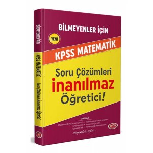 Data Yaynlar 2024 KPSS Matematik Soru zmleri nanlmaz retici! (Bilmeyenler in)