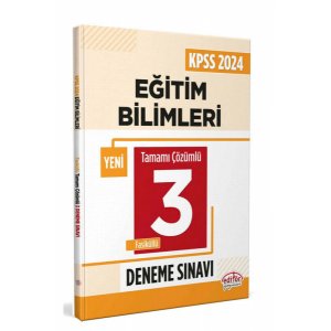 Editr Yaynlar 2024 KPSS Eitim Bilimleri Tamam zml 3 Deneme Snav