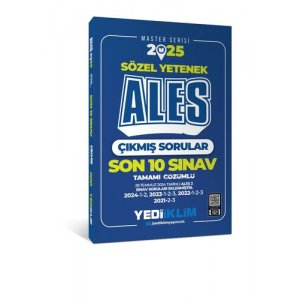 Yediiklim Yaynlar 2025 ALES Szel Yetenek Son 10 Snav Tamam zml km Sorular(28 Temmuz 2024/Ales-2 Ekli)