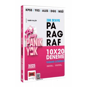 Yarg Yaynlar 2025 KPSS YKS ALES DGS MS Tamam zml Panik Yok Zor Seviye Paragraf 10x20 Deneme