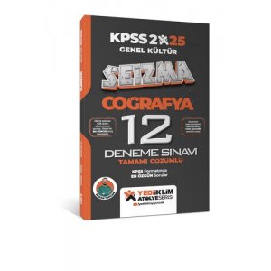 Yediiklim Yaynlar 2025 KPSS Genel Kltr Atlye Serisi Corafya Seizma Tamam zml 12 Deneme Snav
